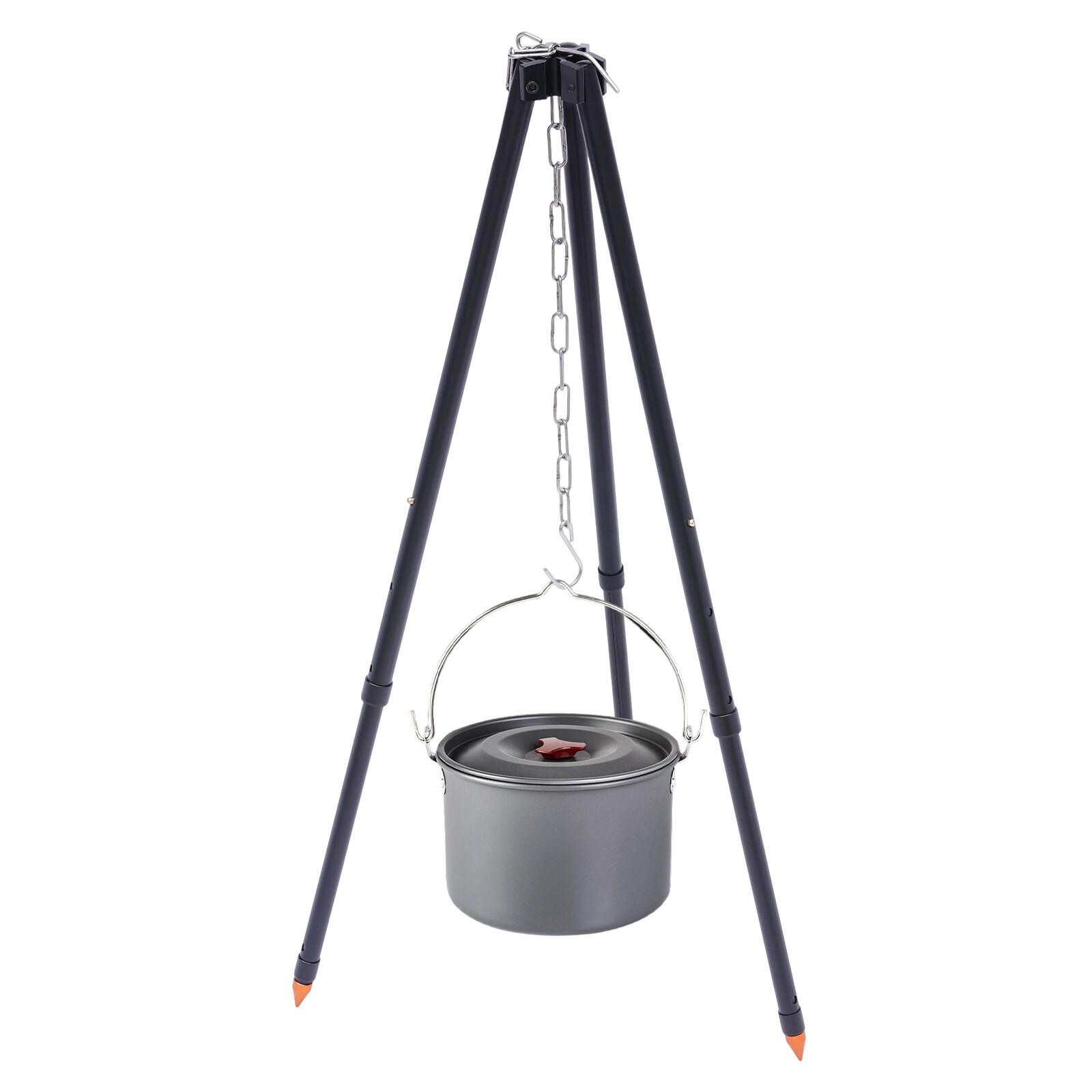 Cast Iron Camping Tripod Outdoor Campfire Cooking Hold Dutch Oven
