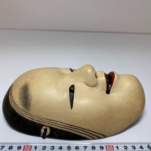 Japanese Traditional Noh Mask Omen Kabuki 610-K92 - Picture 7 of 10