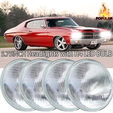 4pcs For Chevy Chevelle 1964-1970 5.75 5-34 Led Headlights Hi-lo Beam A 4pcs For Chevy Chevelle 1964-1970 5.75 5-34 Led Headlights Hi-lo Beam A