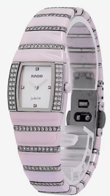 RADO WOMAN'S JUBILE VINTAGE WATCH - PINK WITH DIAMONDS 1.2CTTW