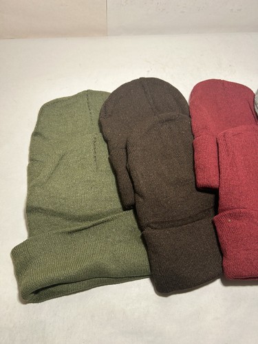 Winter Beanie Bundle - One Size - Navy/Brown/Olive/Red/Grey (10 Total) - Picture 5 of 7