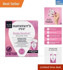Simply Sensitive Feminine Wipes - pH-Balanced, Odor-Control, 12 Count
