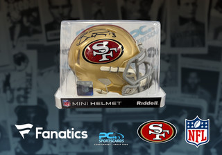Brock Purdy Signed Auto NFL Football SF 49ERS Mini Helmet Fanatics COA DAH1
