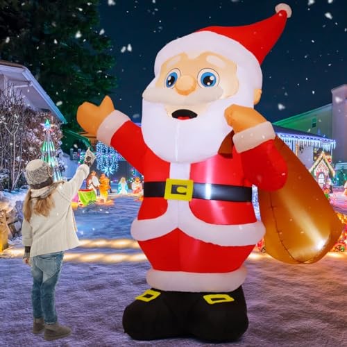 8.3 FT Christmas Inflatables Santa Claus Outdoor Decorations Blow Up Yard - Picture 4 of 7