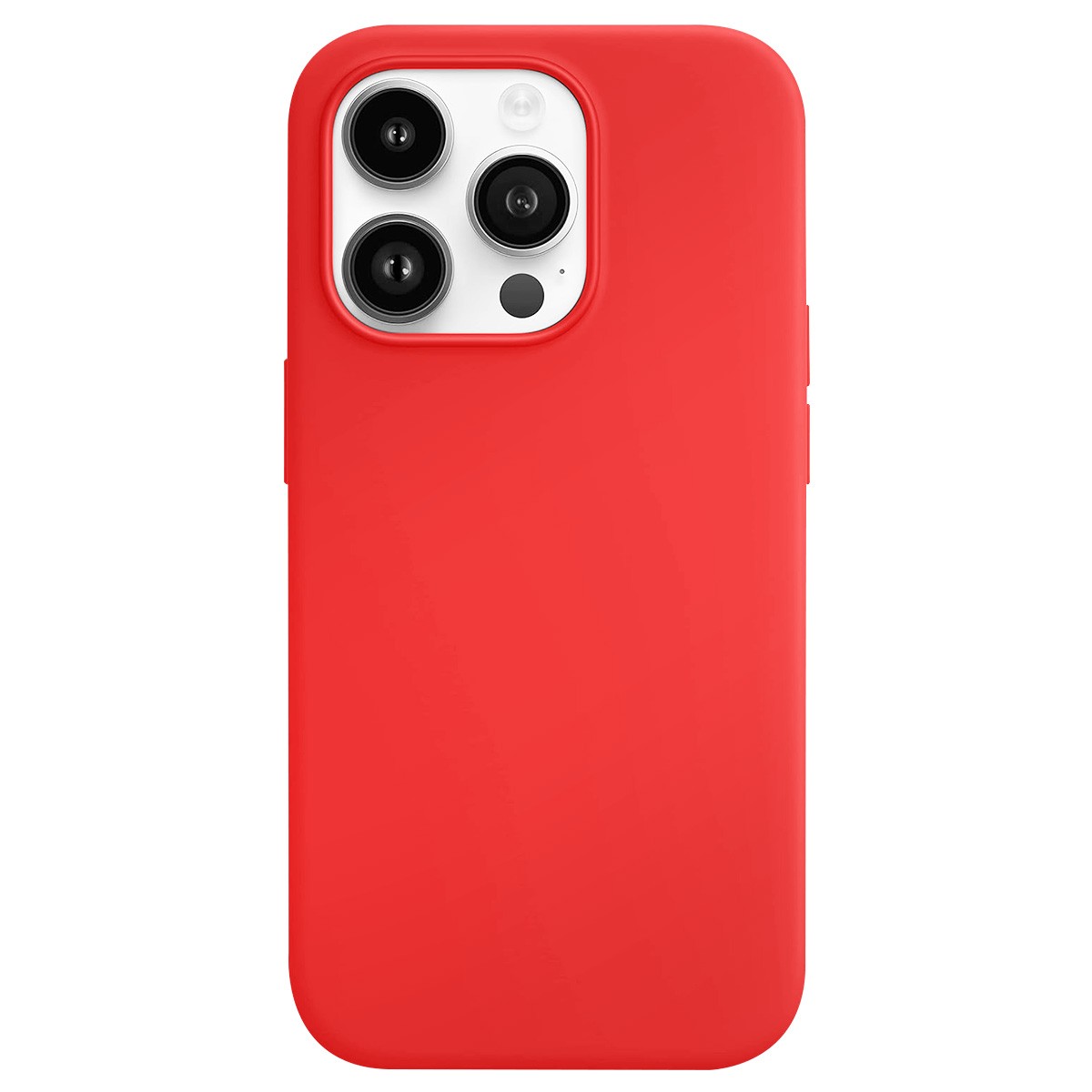 Coque Silicone Rouge iPhone 12 Jaym Antichoc Microfibre