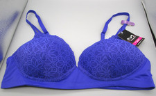 MAIDENFORM 2XL DM2314 Violet Indigo M Soft Support Lace Wireless Bralette
