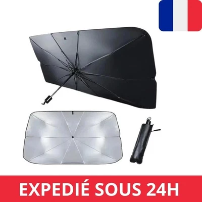 Pare-Soleil Pare-Brise Voiture Universel Anti-Chaleur Pliable HauteProtection UV - Photo 1/4