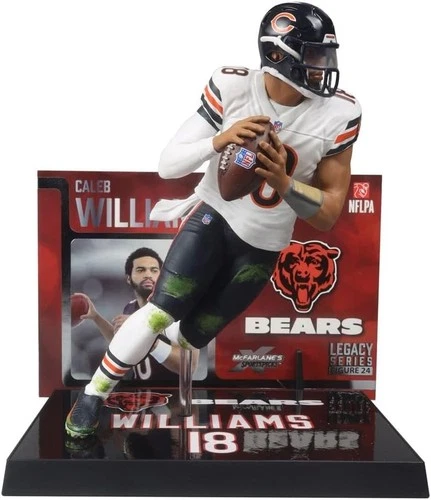 McFarlane Toys Caleb Williams Chicago Bears NFL Figure – 7″ Scale White Jersey