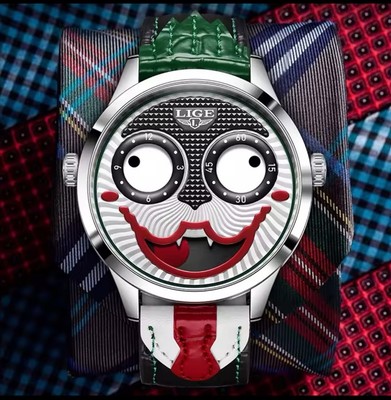 Symfonie Clown Patroon Grote Wijzerplaat Horloges Joker Horloge Mode
