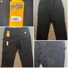 Carhartt Mens Loose Fit Firm Duck Double Front Work Utility Pants Sz 44x30 NEW