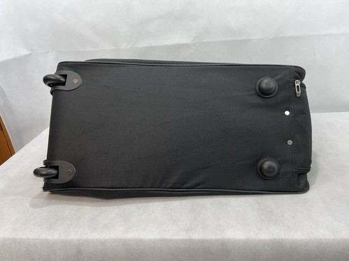 BN 25" ROLLING DUFFEL BAG 2 Wheels Slide Out Handle Expandable Carry On BLACK - Picture 8 of 19