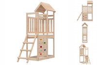 Spielturm Braun 110,5X52,5X214 Cm Massives Kiefernholz