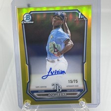 Topps Bowman Chrome 1st Edition Auto Jose Urbina Tampa Bay Rays /75 MLB Baseball