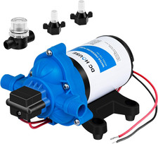 12V RV Water Diaphragm Pump Quiet Replacement 3.5GPM 45PSI on Demand Self Primin