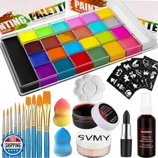 UNIFULL 26 Colors Professional Face Body Paint Kit, Oil Face and Body Paint K