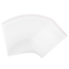 100 Pack Acid-Free Crystal Clear Sleeves 11x7.1 Inch Resealable Photo Sleeves
