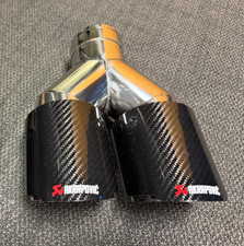 Carbon Fiber Dual Exhaust Tips 3 Inlet To 4 Outlet
