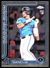 #76 2025 Topps Chrome #76  Javier Sanoja Miami Marlins (RC)