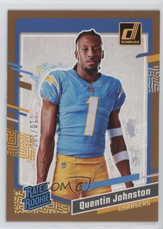 2023 Donruss Rated Rookie Portrait Studio Series /100 Quentin Johnston #8 RC 8cx