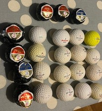 Vintage Dunlop 65 Golf Balls 7 Still Wrapped, 1, 2 3&4 plus used ones x16