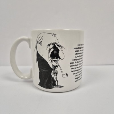 Vintage 90s Largely Literary Designs J.R.R. Tolkien Caricature Mug Steven Cragg