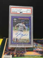 2024 TOPPS CHROME PURPLE SPECKLE AUTO WYATT LANGFORD ROOKIE RC 205/299 PSA 10