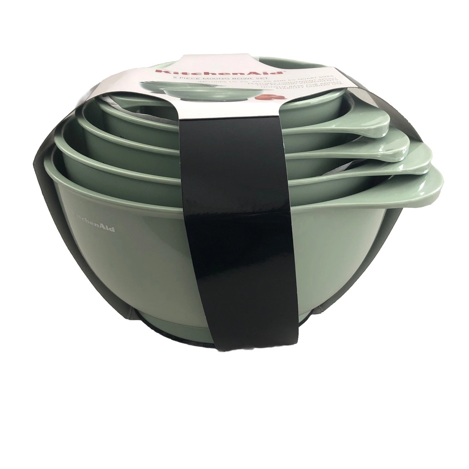 New KitchenAid Mint Green Pistachio HPIA 5 Bowls 1.5, 2.5, 3.5, 4.5, & 5.5 Quart