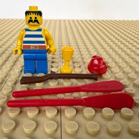 LEGO Pirates 1: Pirate + Boat, pi021, 2551, 6285, BLACK SEAS BARRACUDA, 1989