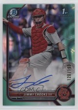 2022 Bowman Draft Chrome Pick Aqua Lava Refractor Jimmy Crooks III Auto 0w27