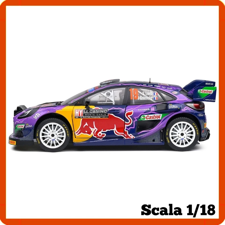 Modellino auto statico scala 1/18 FORD PUMA RALLY S LOEB MONTECARLO 2022 Solido - Immagine 3 di 4