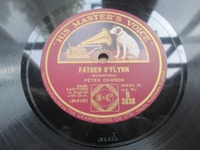 Peter Dawson: Father O'Flynn 1931 1st UK 78RPM Shellac Press HMV B 3838