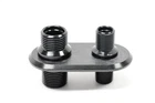 Black Firewall Bulkhead Fitting Aluminum Billet 2 Port #6 & #10 Air Conditioning
