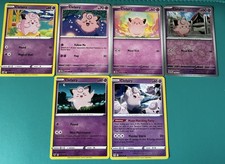 Pokemon TCG Clefairy 6x Mixed Sets No Duplicates All English  (1x Holo)