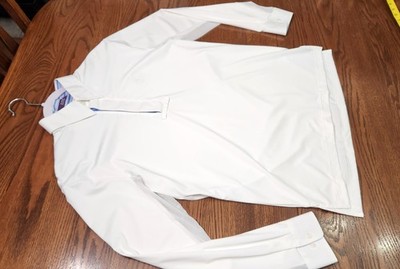 Essex Classics, long sleeve show shirt, white, Men s Medium