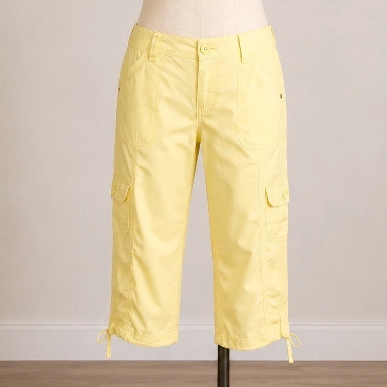 Style & Co Womens 12 Yellow Mid Rise Straight Cargo Capri Comfort Waist Pants
Opens in a new window