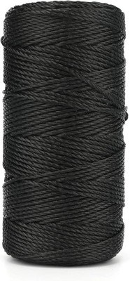 KINGLAKE 426 Feet Nylon Twine #36 Bank Line-Black Nylon String 2Mm-100% Black Ny