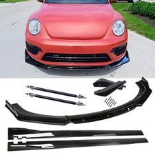 For Vw Beetle A5 Front Bumper Lip Chin Spoiler Splitter Body Kit Gloss Black