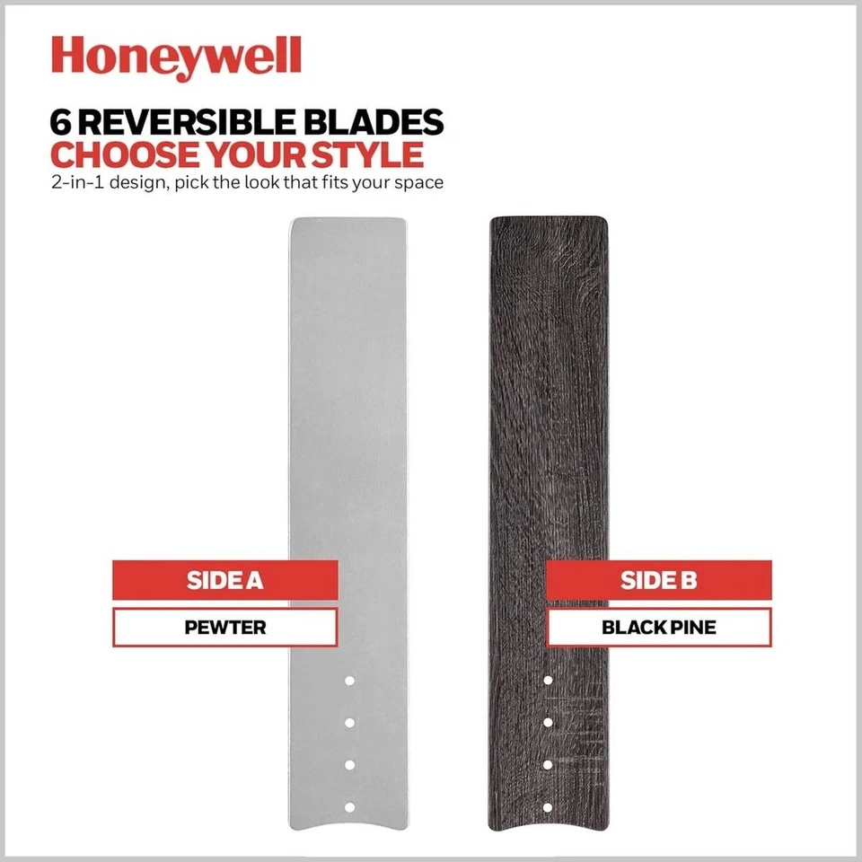 Honeywell Ceiling Fans Kaliza, 56 Inch Indoor Modern LED Lights & Remote Control - Image 4 of 4