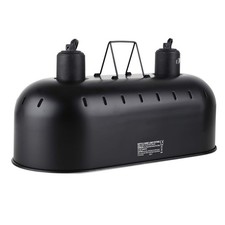 15inch Dual Reptile Light Fixture, Max 150W Dual Reptile Heat Lamp with Separ...