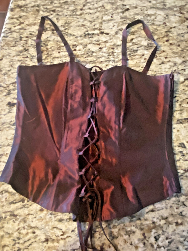 Spiegel ‘Blushe’ Impressions, Burgundy  Corset and Pants matching set Size 10.