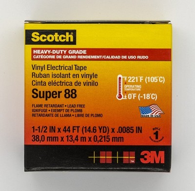 Scotch Super 88 Vinyl Electrical Tape: 1-1/2 in. x 44 ft. (Black)
