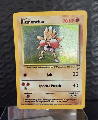 Wizards of the Coast Hitmonchan 8/130 Base Set 2 Holo Rare Eng 2000 70 HP