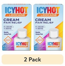 2 pk Icy Hot Max Strength Pain Relief Cream With Lidocaine Plus Menthol, 2.7 Oc