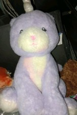 FAO Schwarz Glow Brights Kittycorn Plush Lights Sounds Purple Unicorn Cat Purrs