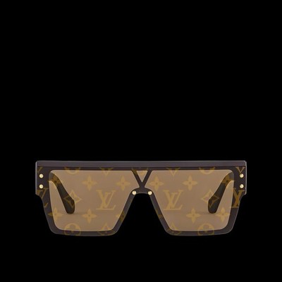 Louis Vuitton Monogram Waimea Brown/Gold Sunglasses Z1583E Unisex Authentic