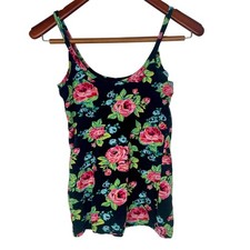 Vtg Y2K 90s Womens Cami Tank Sz M Forest Fairy Whimsigoth Dark Feminine Coquette