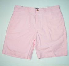 NWT J CREW 9" Oxford 100 Cotton Pink Flat Front Chino Shorts Sz 34