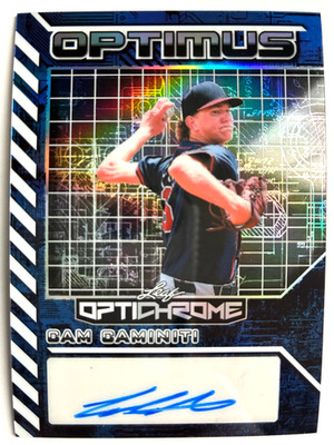 2025 Leaf Optichrome Optimus Prismatic Blue #CC1 Cam Caminiti Autograph #2/3