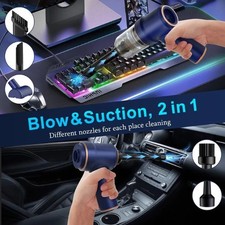 Handheld Car Vacuum Cleaner 9000Pa 120W Cordless Vacuum Air Duster 2-in-1
