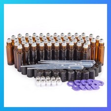 Roller Bottles for Essential Oils Hoa Kinh 10 ml 48 Pack Amber Glass Container S